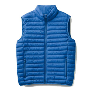 Chaqueta acolchada de poliéster sin mangas para hombre, con cremallera, con bolsillos delanteros, color azul, más elegante, Unisex, 2023 - Product Image 4