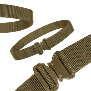 Cinturón estable de tela de poliéster para hombres y mujeres, cinturones hechos en Pakistán con cuero, cinturón de cuero genuino de doble capa de piel de vaca a la moda - Product Image 1