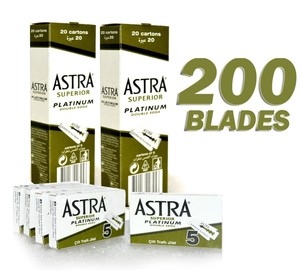 Cuchillas de afeitar de doble filo Astra Superior Platinum, 200 unidades, preferidas por los barberos - Product Image 3