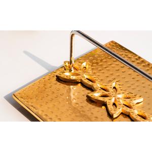 IndianArtVilla Servilletero martillado Acabado de latón con diseño floral-7,4 pulgadas, vajilla para decoración del hogar, regalos y hotel - Product Image 4