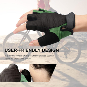 Guantes de Ciclismo de la Mejor Calidad, sin Dedos, para Bicicleta de Montaña, Transpirables, Absorbentes de Impactos, Diseño Personalizado, Dedos Cortos, Sintéticos - Product Image 4