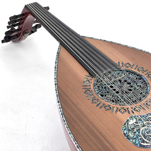 Oud Profesional de 11 Cuerdas, Hecho a Mano con Madera de Padauk Egipcio y Tapa de Cedro, Alaúde Árabe con Acabado Natural Pulido de Alto Brillo - Product Image 4