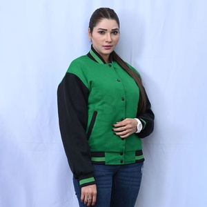 Veste universitaire en laine mélangée de qualité supérieure pour femmes manches longues veste classique respirante veste de style baseball brodée sur mesure - Product Image 3