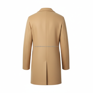 Abrigo de lana de camello personalizado para hombre, fabricante de ropa de abrigo de invierno OEM y de marca privada - Product Image 2