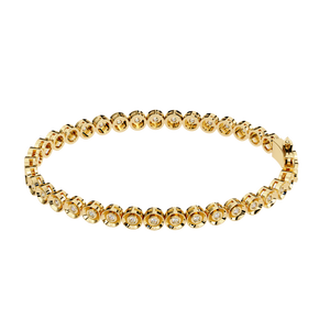 Fabulous 18K <b>Gold</b> Lab Grown Diamond Bracelet & <b>Bangle</b> Luxurious Jewelry - Product Image 3