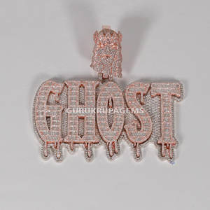 จี้ใหม่พราวที่สร้างขึ้นใน14KT สีโรสโกลด์ประดับด้วยเพชรที่งามตามเหลี่ยมและเจียระไนในห้องปฏิบัติการ - Product Image 1