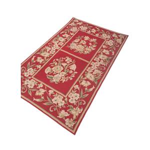 Chinese (c.2000) Ribbon Red/Wasabi Tapestry Elegant <b>Wall</b> <b>Decorative</b> Tapestry - Product Image 2