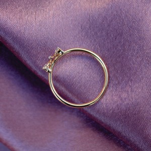 Anillo de oro sólido de 18 quilates, joyería de diamantes naturales certificada por IGI para regalo, anillo de oro delicado, anillo de promesa para ella - Product Image 3