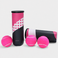Balle de padel haute élasticité, durable, résistante à l'abrasion, rebond stable, PADEL ROSE 68mm 58g, faible déformation