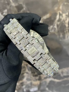 Reloj de negocios deportivo mecánico de acero inoxidable elegante para hombre, Moissanite, diamante, cristal plateado, completamente helado, Hip Hop, lujo antiguo - Product Image 4