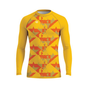 Tissu unisexe à manches longues en coton polyester 220g à séchage rapide pour haut d'entraînement de surf en salle de sport - Product Image 2
