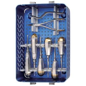 Instrumentos Quirúrgicos Navel, Kit de Extracción de Acero Inoxidable de Alta Calidad Clase I, Instrumentos Dentales, Caja de Aluminio, 8 Piezas, CE - Product Image 2