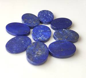 Pierres précieuses en vrac Lapis Lazuli bleu naturel 3x5mm-20x30mm ovale des deux côtés pièce plate prix de gros pour la fabrication de bijoux - Product Image 1