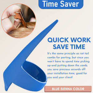 Anillo de Selección de Cabello para Salón, Herramienta de Acero Inoxidable para Peinar y Separar el Cabello, Herramienta para Trenzas y Extensiones de Cabello - Product Image 5