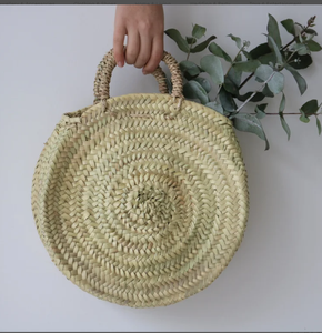 Runde Strohkorb tissé papier corde sac Crochet macramé sacs de plage directement du fournisseur indien - Product Image 2