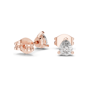 Pendientes de Diamante de Laboratorio en Forma de Lágrima de 0.75 CT para Mujer, Claridad VVS-VS, Color EF, Opciones de Oro de 18KT, 14KT, 10KT y Plata 925, Rosa - Product Image 4