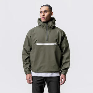 Veste coupe-vent décontractée sportive pour hommes Manteau à capuche extérieur léger et imperméable Veste coupe-vent imprimée - Product Image 2