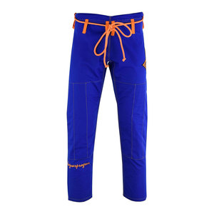 Premium niños y adultos Kimono Gi azul brasileño Jiu Jitsu ligero duradero y elegante uniforme de entrenamiento con cinturón blanco - Product Image 2