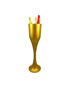 ถังไวน์โลหะอลูมิเนียมสำหรับงานหนักที่วางขวดเบียร์สีเงินดีไซน์ทันสมัยมีด้ามจับแบบโบราณสำหรับงานปาร์ตี้ - Product Image 3