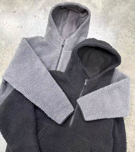 เสื้อแจ็กเก็ตขนแกะมีฮู้ดสำหรับผู้ชายเสื้อนินจาแบบหนาซิปครึ่ง - Product Image 4