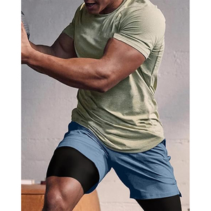 กางเกงขาสั้นผู้ชายสำหรับฤดูร้อนกางเกงฝึกการวิ่งออกกำลังกายชุดเคลื่อนที่สองชั้นในถังดูดซับเหงื่อยิมกลางแจ้งเท่ - Product Image 5