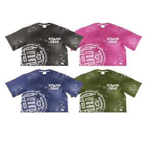 Camiseta extragrande de algodón pesado con logotipo personalizado, estilo estampado para hombre, camiseta blanca para correr, gimnasio, Fitness - Product Image 1