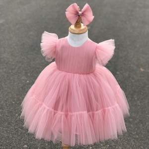 Competitively Priced Eco-Friendly Beaded Princess Dress Baby Girls OEM ODM Flared Skirt <b>Heart</b>-Shaped Back Knee-Length Washable - Product Image 5