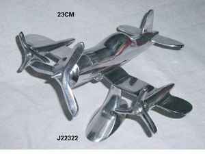 Réplique d'avion en aluminium avec finition miroir en procédé de moulage Sculpture en aluminium métallique décorative - Product Image 5