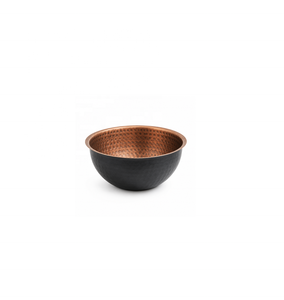 Bol à manucure artisanal en cuivre noir, forme ronde, pour les fournitures d'art des ongles, usage domestique ou en salon - Product Image 1