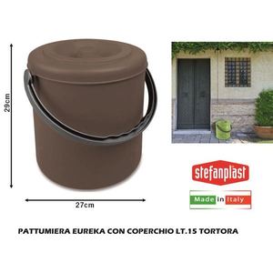 Eureka 15 L per colomba Grey bidone dei rifiuti con copertura per forniture da giardino - Product Image 1