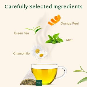 VAHDAM, Chamomile Mint Citrus Green <b>Tea</b> Bags (100 Count) - Product Image 4