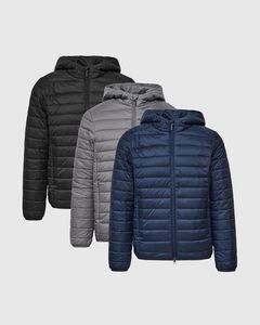 Meilleure veste matelassée de haute qualité tenue quotidienne fermeture à glissière logo avant hiver solide dernière addition - Product Image 2