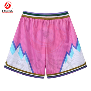 Pantalones cortos elásticos con cordón informales de verano para hombre al por mayor tela de punto de lona de poliéster y LICRA transpirable de secado rápido - Product Image 2