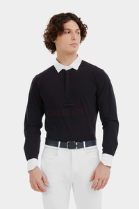 Fashionable <b>Horse</b> <b>Riding</b> Show Shirts Modern Slim Silhouette Reinforced Seams Breathable Comfortable Apparel Equestrian Sports - Product Image 6