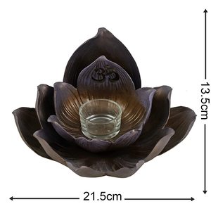 Bougeoir élégant à fleurs en laiton de grande taille fait à la main Style Ins décoration de la maison de Noël bougeoir fabriqué en métal - Product Image 2