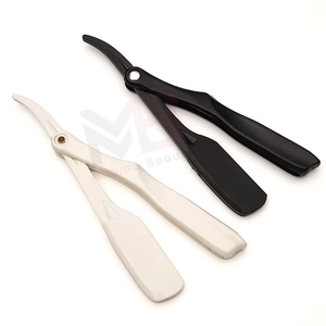 Rasoir de barbier professionnel à trois lames avec manche en plastique de haute qualité |   Rasoir à lame droite classique pour salon, couleur personnalisée - Product Image 3