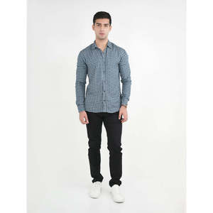 Chemise décontractée à carreaux pour homme WESLEY avec logo personnalisé, 100 % coton, col à carreaux, motif rayé, tailles XL et 6XL, vêtements tissés - Product Image 5