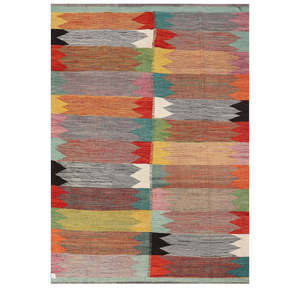 Alfombra Kilim de Maimana, Afganistán, 247 x 175 cm, Alfombras y Conjuntos Tradicionales Afganos - Product Image 1
