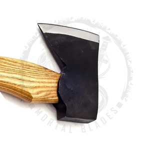 Hacha Multifunción Forjada en Acero de Alto Carbono con Mango de Madera de Fresno para Exteriores, Hacha Resistente para Cortar Madera - Product Image 6