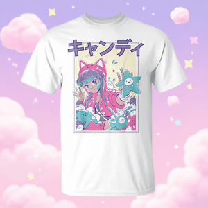 Camiseta Candycore Girl Kawaii Anime Estética Linda Rosa Pastel 8 - Para Promociones - Product Image 3