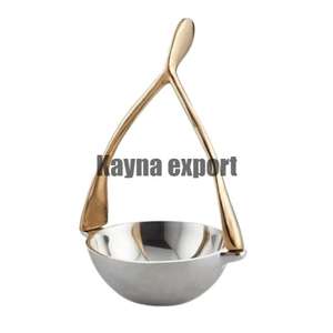 Luxury Handicraft Polished Eco-Friendly Metal <b>Nuts</b> Dates Serving Bowl Floral Design Gold Silver for Parties Ramzan Collection - Product Image 5
