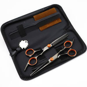 Kit de barbier professionnel personnalisé, meilleur ensemble de ciseaux de salon bon marché avec manche en acier et pointe de lame émoussée, outil de beauté populaire - Product Image 1