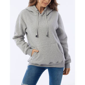 Haute qualité coeur imprimé poche kangourou goutte épaule goutte-épaule sweats à capuche pour femme sweat à manches longues surdimensionné sweats à capuche - Product Image 3