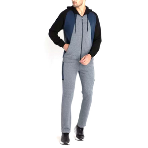 Best Selling Men's 100% Cotton Tracksuits Sets Hooded Printed Winter Tops and Bottoms - Product Image 1