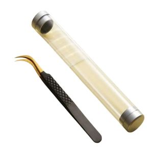 Pinzas para pestañas de acero inoxidable de calidad superior al por mayor, aplicador de pestañas postizas de Punta puntiaguda, envío el mismo día con etiqueta privada - Product Image 2