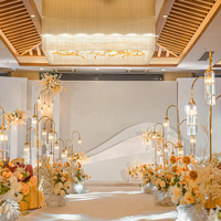 Lumières de décoration de mariage en métal et acrylique blanc au design moderne et luxueux, LED avec télécommande, AC 85-265V, pour salles de mariage, hôtels et événements