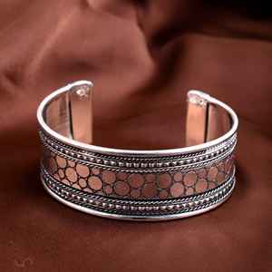 Beaux bracelets en laiton unisexe bijoux faits à la main avec chaînes incluses cadeau chrétien taille réglable en vrac en gros - Product Image 1