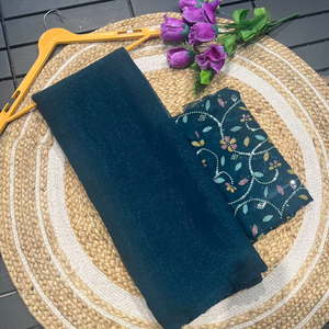 Nuevo Sari de seda de gasa pura de lanzamiento con bordado pesado y ropa de fiesta de trabajo de lentejuelas - Product Image 1