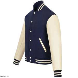 Personalizado nuevos hombres básicos de cuero carta hombre béisbol Varsity chaqueta bombardero prendas de vestir béisbol Letterman Varisty chaqueta - Product Image 2