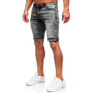 Custom Breathable Denim <b>Shorts</b> for <b>Men</b> Silk Screen Printed Jean <b>Shorts</b> for Streetwear Casual & Summer Denim <b>Shorts</b> - Product Image 1